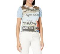 Desigual Women's TS_Lyon 5153 T-Shirt, Blue, L