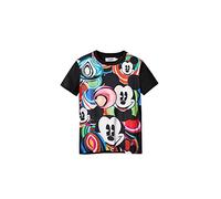 Desigual Womens TS_Mickey Marbles T-Shirt, Black, XS