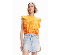 Desigual Women's TS_SHALMA 7029 T-Shirt, Orange, L