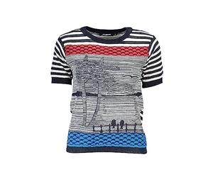 Desigual Women's TS_Sun 5010 T-Shirt, Blue, L