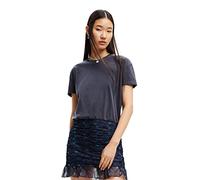 Desigual Women's Vest_BILBA, 5000 Navy Casual Dress, Blue, XS