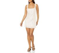Desigual Kleid Newcastle 1000 – ärmelloses Spitzen-Minikleid, quadratischer Ausschnitt, Weiß L