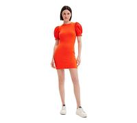 Desigual Women's Vest_Valentina, 7022 GOLDEN Poppy Casual Dress, Orange, S