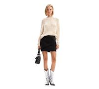 Desigual Women's Woman Flat Knit Thick Gauge Pullover Sweater, White, XS