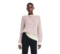 Desigual Women's Woman Flat Knit Thick Gauge Pullover Sweater, White, XXL