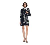 Desigual Women's Woman Knit Long Sleeve Dress, Black, L