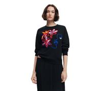 Desigual Women's Woman Knit Long Sleeve Sweater, Black, XL