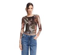 Desigual Women's Woman Knit Long Sleeve T-Shirt, Yellow, M