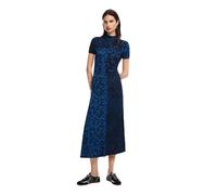 Desigual Women's Woman Knit Short Sleeve Dress, Blue, L
