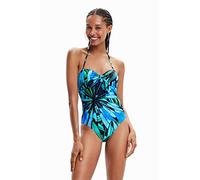 Desigual Women's Swim_Rainforest 5000 Bikini Set, Blue, S