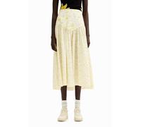 Desigual Women's Woman Woven Long Skirt, Yellow, X-Groß