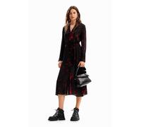 Desigual Women's Woman Woven Long Sleeve Dress, Black, Medium