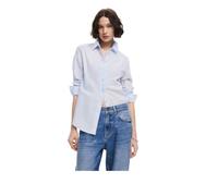 Desigual Women's Woman Woven Shirt Long Sleeve Blouse, Blue, M