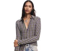 Desigual Women's Woman Woven Shirt Long Sleeve Blouse, RED, X-Large