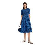 Desigual Women's Woman Woven Short Sleeve Dress, Blue, Medium