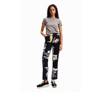 Desigual Women's York Casual Pants, Black, XL
