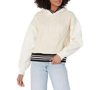 Desigual Women's ZIA 1001 RAW Sweater, White, M