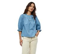 Desires Abigail 3/4 Ärmel Bluse Bluse Damen In Blau Herbst Bluse Elegant Größe S