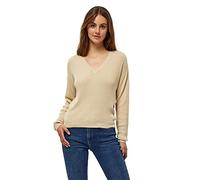 Desires Geisha Rib V Pullover Damen | Weicher Damenpullover Langarm und Puffärmel | Hochwertiger Damen Pullover Winter | Langer Pullover Damen Winter mit V-Ausschnitt