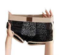 Desiumite Herren Boxershorts aus EIS-Seide mit Spitze, atmungsaktiv | Men Ice Silk Lace Boxer Shorts Bulge Pouch Underwear See Through Trunks Panties