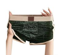 Desiumite Herren Boxershorts aus EIS-Seide mit Spitze, atmungsaktiv | Men Ice Silk Lace Boxer Shorts Bulge Pouch Underwear See Through Trunks Panties