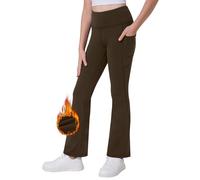 Desol Thermo Schlaghose Mädchen mit Taschen Elastische Yoga Sporthose Mädchen und Flared Leggings für Sport Ideale Gymnastikhose und Jogginghose