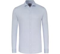 Langarmhemd DESOTO "Jerseyhemd Essential Hai langarm", Herren, Gr. 39, N-Gr, blau (navy dots), Jersey, Obermaterial: 100% Baumwolle, gemustert, gepunktet, mehrfarbig, regular fit normal, Rundhals, ein