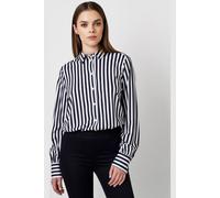 Desoto Essential Slim Fit Jerseybluse dunkelblau, Gestreift