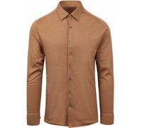 Langarmhemd DESOTO "Jerseyhemd Casual Kent", Herren, Gr. M, N-Gr, beige (sandstone piqué), Jersey, Obermaterial: 100% Baumwolle, slim fit normal, Rundhals, Raglanärmel,Ärmel mit Ärmelschlitz 1-Knopf-M