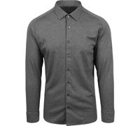 Langarmhemd DESOTO "Jerseyhemd Casual Kent", Herren, Gr. S, N-Gr, grau piqué, Jersey, Obermaterial: 100% Baumwolle, unifarben, slim fit normal, Rundhals, Raglanärmel,Ärmel mit Ärmelschlitz 1-Knopf-Man