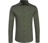 Langarmhemd DESOTO "Jerseyhemd Casual Kent", Herren, Gr. XL, N-Gr, forrest grün piqué, Jersey, Obermaterial: 100% Baumwolle, unifarben, slim fit normal, Rundhals, Raglanärmel,Ärmel mit Ärmelschlitz 1-