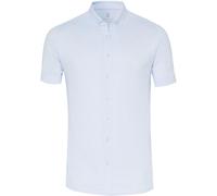 Desoto Jerseyhemd Kurzarm Bügelfrei Button Down, light blue uni