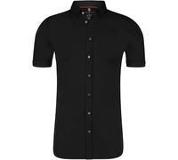 Desoto Slim Fit Jerseyhemd schwarz, Einfarbig
