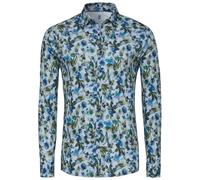 DESOTO Hemd Druck Blumen Blau - Größe S Multicolour S