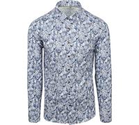 DESOTO Hemd Druck Blumen Blau - Größe XL Blau XL