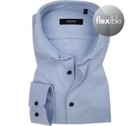 DESOTO Hemd Herren Slim Fit Langarm Jersey blau, 40