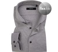DESOTO Hemd Herren Slim Fit Langarm Jersey grau, 43