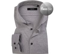 DESOTO Hemd Herren Slim Fit Langarm Jersey grau, 44