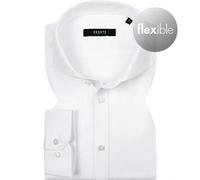 DESOTO Hemd Herren Slim Fit Langarm Jersey weiß, 41