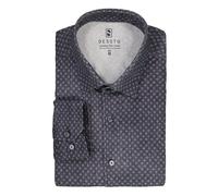 DESOTO Hemd Herren Slim Fit Langarm Kent blau, M