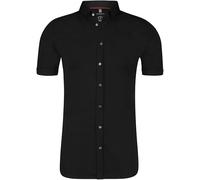 Desoto Hemd Bügelfrei Uni Schwarz 081 - Größe XXL Schwarz XXL