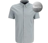 DESOTO Kurzarmhemd Herren Slim Fit Kurzarm Jersey grün, 40