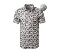 DESOTO Kurzarmhemd Herren Slim Fit Kurzarm Kent grau, M