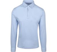 Desoto Regular Fit Longsleeve Poloshirt hellblau, Einfarbig