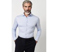 Desoto Luxury Tailored Fit Jerseyhemd blau, Melange
