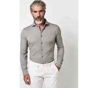 Desoto Luxury Tailored Fit Jerseyhemd Light Grey, Einfarbig