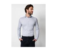 Desoto Modern Fit Jerseyhemd hellblau, Gepunktet