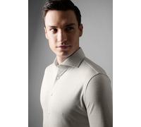 Desoto Modern Fit Jerseyhemd hellbraun, Strukturiert