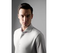Desoto Modern Fit Jerseyhemd taupe, Gestreift