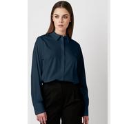 Desoto Regular Fit Bluse dunkelblau, Einfarbig